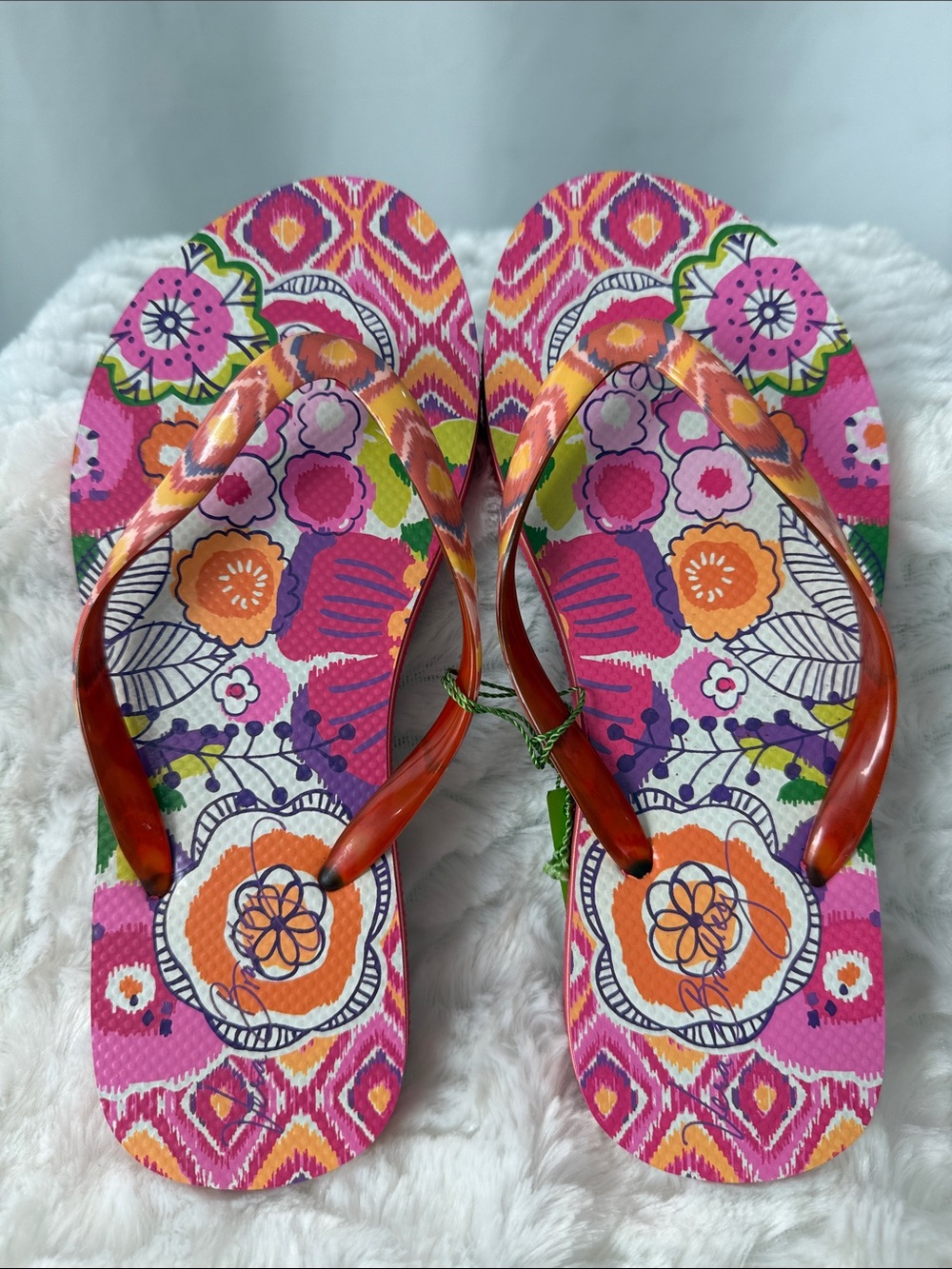 Vera Bradley Flip Flops - Clementine